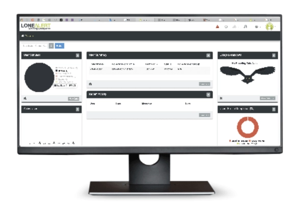 The OWL Portal lone worker monitoring tool dashboard on desktop screen